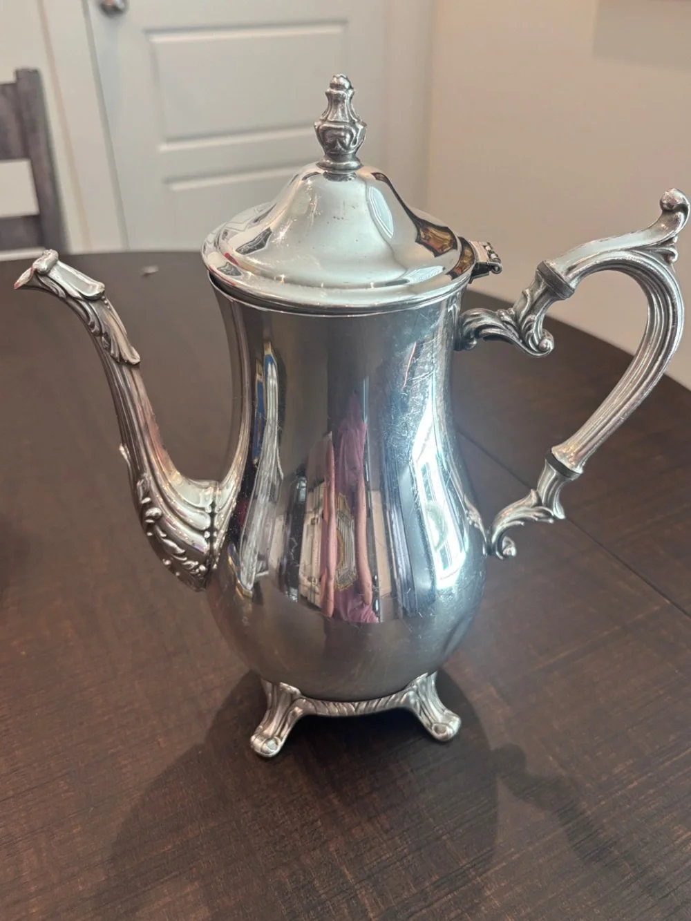 Vintage Wm Rogers & Son Silverplate Coffee Pot Victorian Style Pattern 800